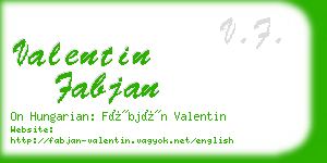valentin fabjan business card